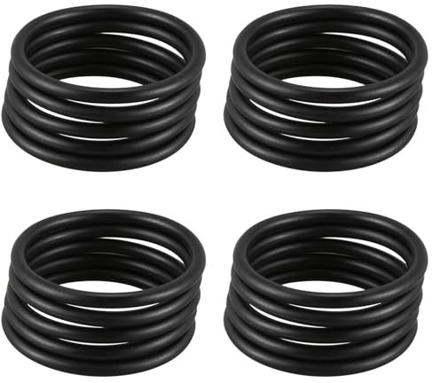 Bcowtte 20 Stk Schwarz Nitril Gummi O Ring Acrylnitril Butadien Dichtung Tuelle 50mm x 4mm