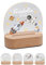 Bärenfreunde® - Personalisiertes Nachtlicht für Babys - Individuelle Nachttischlampe für Kinder - Personalisierte Geschenke Kinder - Babygeschenk - Geschenk zur Geburt (Astronaut Rakete)
