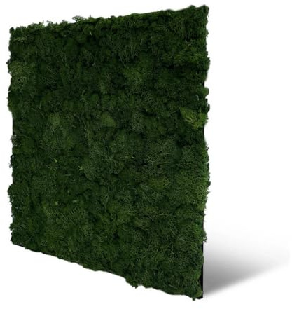JANGAL Modular Wall Nature Moos Paneel (52 x 52 cm), Modulares Wandpaneel, mit recyceltem PET-Filz, zum Kleben oder Schrauben, Wandverkleidung, Wand Deko, Mooswand (Dark Green Moos)