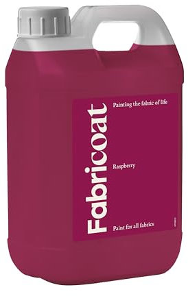 Fabricoat Fabric Paint – Restore or Change the Colour of Any Fabric - Paint Directly Onto Fabric - Transform Anything – Sofas, Lampshades, Car Interiors (2.5L, Raspberry)
