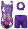 ZNYUNE Turnanzug mädchen mit Hose Turnanzug mädchen Ärmellos Tanzbody mädchen Leotard Schnelltrocknend langlebig für Gymnastik 3-16 Jahren Kinder B351 Purple 12A