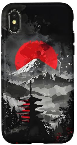 iPhone X/XS Japanese Mountain Sunset Case