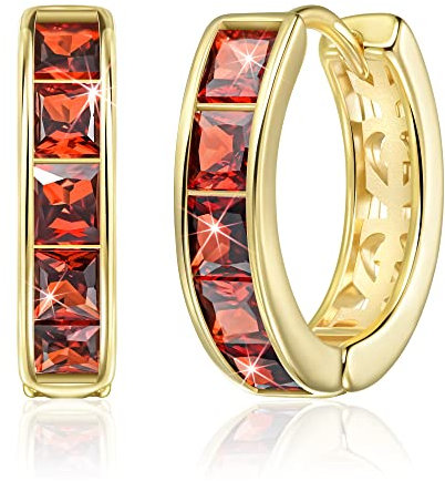 Linawe Rote Mini Kleine Creolen Gold, Piercing Ring Ohrhänger Jewelry, Helix Piercings Schmuck Damen, Piercing Ohr Ohrstecker Goldene Ohringe