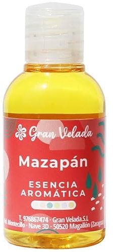 Duftessenz Marzipan, süßer und würziger Duft zum Parfümieren von Seifen, Cremes, Kerzen und mehr, intensiv und umhüllend mit Noten von Zucker und Vanille, 100 ml