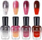 DMQ Color Changing Nail Polish Sets, 4Pcs Temperature Colour Changing Quick Dry Nail Varnish Kit, Long-Lasting Glitter Nail Gel Nail Lacquer Sets for Women DIY at Home Without Use UV Lamp