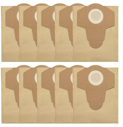 Emiif Lot de 10 sacs d'aspirateur Parkside pour aspirateur PNTS 1400, 1500 A1, B1, B2, B3, C1, grande capacité de filtration de poussière
