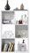 Ginhow Würfelregal Weiß mit 6 Offenen Fächern, Bücherregal Weiss mit 3 Ebenen, Standregal Freistehend für Wohnzimmer Schlafzimmer Küche Büro Flur, 93x29.5X 62.5 cm