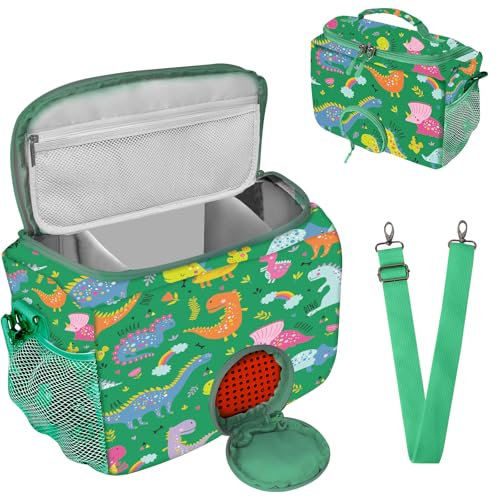 LPQKCcY Carry Case for Toniebox Starter, Storage Bag for Tonies Characters UK, Headphones, Charging Station and Accessories, Carry Bag with Zip and Adjustable Strap for Tonie Box Audio Player (Green)