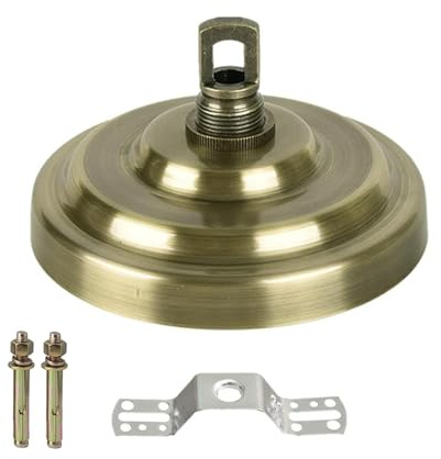 Pendant Light Canopy Fixture, 50KG Maximum Weight Heavy Duty Canopy Kit for Hanging Lantern, Plant Basket, Fruit Basket (Bronze)