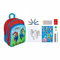 Kindergartenrucksack Super Mario Junge - Personalisiert mit Name - Set Kinderrucksack mit Mal- und Schreibturm 35-tlg.