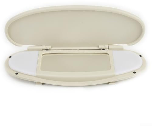 Zoegneer Rear Side Glass Scoop Louvers Cover(Sun Visor Makeup Mirror Beige Sun Visor Vanity Mirror Cover For For BMW Mini R55 R56 R60