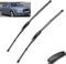 Frontwischerblätter für Audi A4 S4 RS4 B6 B7 2003-2009 - Hochleistungs-Set, hervorragende Sicht auf die Straße, einfach zu installierende Flache Wischerblätter