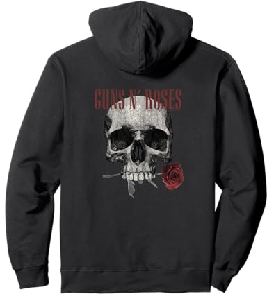 Guns 'n' Roses Hard Rock Band Flower Skull by Rock Off Sweat à Capuche