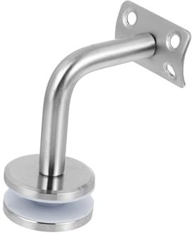 Gadpiparty 1 Pieza Soporte Inoxidable para Pasamanos de Vidrio Abrazadera Fija para Estantes de Instalación Segura Barandillas de Escaleras Elegante Acabado Satinado Compatible con Vidrio
