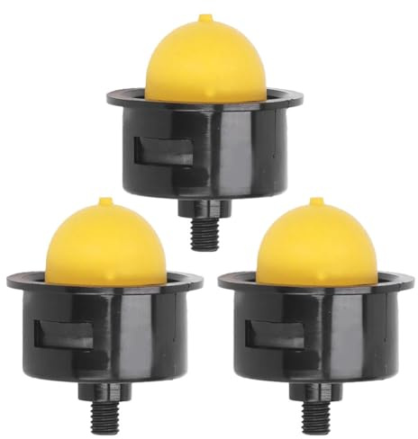 JoyousMall T475 Caoutchouc pour poire d'amorçage pour tondeuse à gazon, pièce de rechange pour boule de carburant jaune et noire, installation pour démarrage fluide du moteur, 4,5 x 3,6 cm