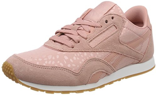 Reebok Classic Nylon Slim Text Lux, Damen Sneaker, Pink (Chalk Pink/White/Gum), 37.5 EU (4.5 UK)