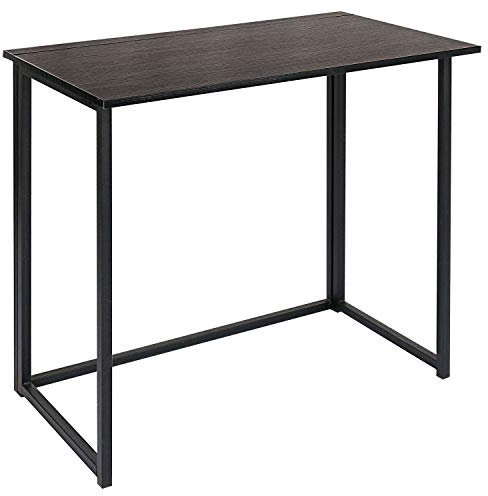 Leopard Outdoor Products Tavolo pieghevole per computer/laptop per piccoli spazi, salvaspazio, scrivania per casa, ufficio/scrittura, scrivania compatta pieghevole per studio e lettura (nero)