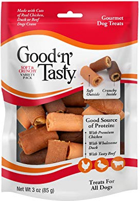 Good ‘N’ Tasty Soft And Crunchy Variety Pack, 3 Ounces, Treats For Dogs