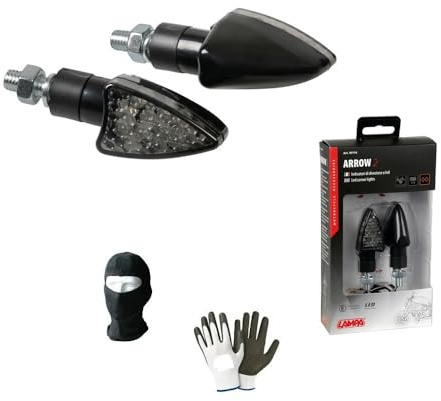 Compatible avec Kawasaki W 650 Paire DE FLÈCHES À LED HOMOLOGUÉES pour INDICATEURS DE Moto DE Direction 12V Universel 63CM X 25CM Lampe SPAN 6,5CM