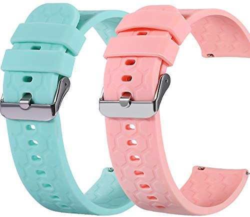 RuenTech Compatible con ID205L(Lifebee ID205L) ID205/ID205S/ID205U/ID215G/205/205L/205S/205U/SW021/Umidigi Uwatch 3/Umidigi Uwatch 3 GPS pulsera de repuesto (rosa y azulado)