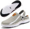 Sabots Mules Homme Sandales Chaussures de Jardin Respirant Amants Pantoufles D'Été Aquatiques de Plage Piscine Chaussons Gris Clair 45