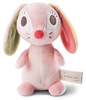NICI Schmusetier 3D Hase Hopsali 17cm – Plüschtier für Babys & Kleinkinder– Flauschiges Stofftier zum Kuscheln & Spielen – Kuscheliges Schmusetier ab 0+ Monaten, pink
