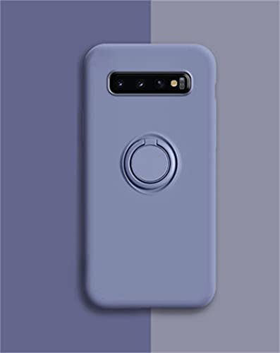 Alihtte Hülle Kompatibel mit Samsung Galaxy S10e, Handyhülle Schutzhülle Haben Stoßfest 360 Grad Magnetring Kratzfester, Ständer Mode Schutz Cover mit Auto Magnet (grau)