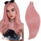 RUNATURE Tape in Extensions Echthaar Rosa Unsichtbare Menschliches Haar 30cm Tape Extensions Echthaar Kurz Haarverlängerung 10 Stück Echthaar Extensions Tape Glatt Haar 20g #Pink