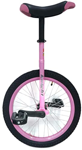 HH-CC Rosa Mädchen/Kinder 20/18/16 Zoll Laufrad Rosa Einrad, modisches Anfängerfahrrad mit freiem Stand, für Fitnessübungen im Freien, mit Leichtmetallfelge und gemütlichem Sattel,18in
