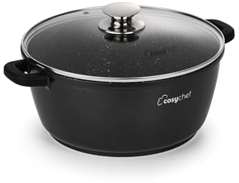 Cosy Chef Leia Kochtopfset 24 cm - 2-teiliges Kochtopfset mit Glasdeckel und Antihaftbeschichtung - Geeignet für alle Herdarten, auch Induktion - PFOA-frei