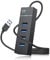 Hub USB, hub USB 3.0 à 4 ports avec câble de 100 cm, adaptateur USB 5 Gbit/s sans latence, répartiteur USB extra léger, super vitesse, convient pour MacBook Pro/Air, Surface Pro, disque dur mobile et