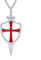 Schwertkreuz Halskette 925 Sterling Silber Crusader Knights Templer Anhänger Halskette Christian Amulett Viking Schmuck Geschenke für Männer