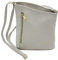 JENNIFER JONES - Modische Damen Handtasche - Umhängetasche - Crossbody Bag - Schultertasche mit verstellbarem Henkel (Style B, Hellgrau)