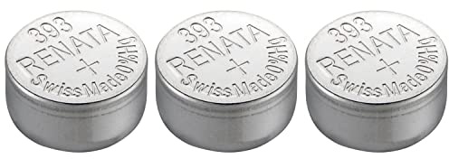 RENATA Lot de 3 Piles Bouton Silver Oxyde 393 / SR754W 0% Mercure