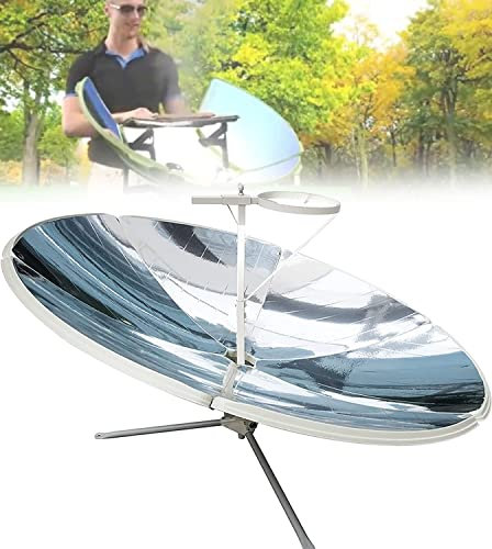 Fornello Solare a concentrazione da 61 Pollici Fornello Solare parabolico Portatile da 2000 W con Maggiore efficienza, fornello Solare, Forno Solare, Grill per Uso familiare