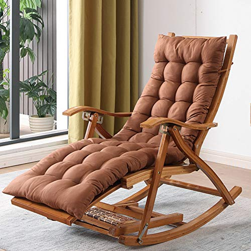 Zero Gravity Lounge Chair, Zero Gravity Chair, zusammenklappbarer Zero Gravity Lounge Chair, verstellbare Relaxliege, Bambus-Schaukelstuhl für Outdoor, Garten, Strand, Pool, maximale Belastung 200