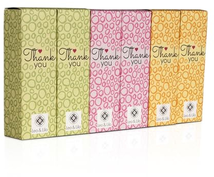 Leo & Lilo Kleiner Gruß Thank you - Zauberhafte Handcreme Geschenksets - 6er-Set mit jeweils 6 einzeln verpackten Mini Handcremes 20 ml - Pflegt trockene und strapazierte Hände