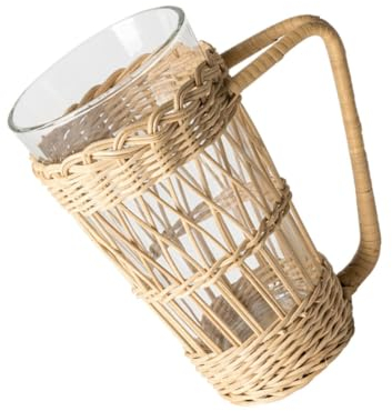 Alipis Copri Tazza in Copri Tazza in Rattan Portatile Scaldabiberon Per Bevande Calde