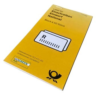 Einschreiben Einwurf Aufkleber Etiketten selbstklebend Post