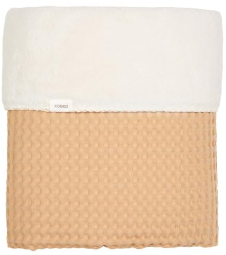 Koeka Babydecke - Kuscheldecke - Für Kinderwagen Und Wiege - Plüsch - Sherpa - Oslo - Baumwolle - Ultra Weich - Golden - 75X100 Cm