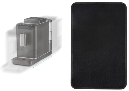CFHOOAY Kaffeemaschine Unterlage,Schwarz Kaffeevollautomat Unterlage,Gleitbrett Matte für Kaffeevollautomat Küchenmaschine Kaffeemaschine Rührgeräte Mixer,Verschiebbare Gleitbrett Unterlage