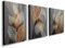 prinfantasy Wandbilder Set Leinwand Bilder Set Aufhängefertig das Leinwandbilder Set Bilder für Wohnzimmer Schlafzimmer Moderne Wanddeko Set Blumen 3 Bilder DYH0067