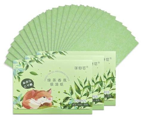 450 Stück blotting paper gesicht, Oil Control Paper,Natürliches, ölabsorbierendes Blotting-Papier, geeignet für Männer und Frauen mit fettiger Haut, umweltfreundlich