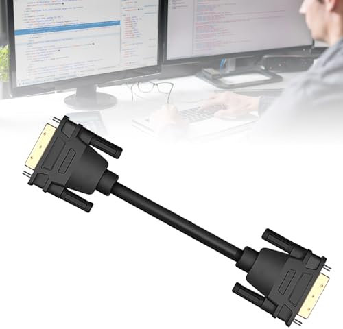 Tangxi Cavo DVI a DVI, Plug and Play Cavo DVI Maschio a DVI Maschio Affidabile Resistente all'ossidazione 24 + 1 Pin per Proiettori (5M)