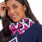 TOG24 Oston Unisex Microfleece Snow Tube Neck Snood Chevron Star Design Super-Soft Anti-Pill Fiish Scooped Hem Toggle Adjusters for Cinched Fit