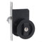 Zeroupshop - Serrature per porte scorrevoli da interni, invisibili, su un lato, con chiave per porte scorrevoli, soluzione di bloccaggio e discreta (argento (nero (con chiave)