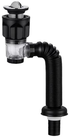 Kit de manguera de desagüe - Grupo de desagüe hidráulico antiolor | Kit de instalación de tubo de fregadero de fácil instalación, kit de tubo de desagüe de cocina, kit de manguera con tapón extensible