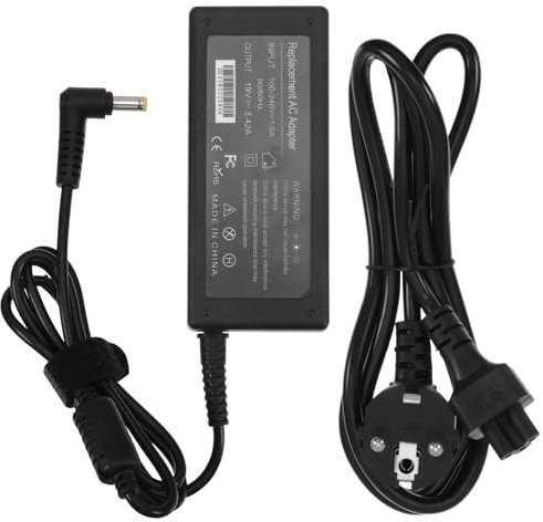 tlidfgeo Acer Laptop Ladekabel, Acer Aspire Ladekabel, 65W 19V 3.42A AcerAspire Ladegerät, Netzteil für AcerLaptop Kompatibel mit 1/3/5/6 A314/315 A514/515 Series, E1/14/15/5/S1, R7/14 S3 V3/5/7