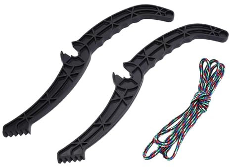 harayaa 1 Paar Bremsbeläge für Skischlitten, Ersatzzubehör, Zubehör, Skischraubstock, Handbremse für Outdoor, Rodel