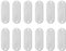 QUARKZMAN 12 Stück Aluminium Gravur Rohlinge Tags, Metall Blank Tags Stempeln Oval mit 2 Löchern Blank Bulk Dog Tag für DIY Personalisierte Haustier Tag Nummer Tag, Silber